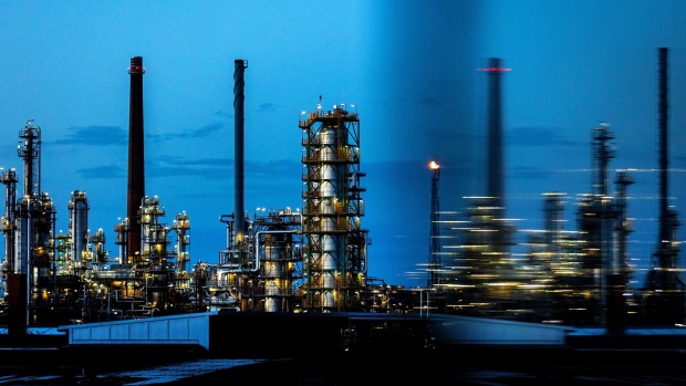 The PCK Schwedt oil refinery operated by PCK Raffinerie GmbH, a subsidiary of Rosneft Oil Co., in Schwedt, Germany, on Thursday, April 7, 2022. The PCK refinery, which handles Russian oil delivered via the Druzhba pipeline, supplies 95% of the gasoline, diesel, heating oil and kerosene to Berlin and Brandenburg.