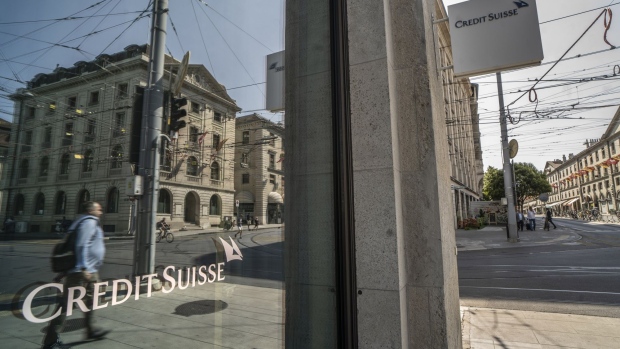A Credit Suisse Group AG bank branch in Geneva, Switzerland, on Monday, July 25, 2022. Credit Suisse report 2Q earnings on July 27. Photographer: Jose Cendon/Bloomberg