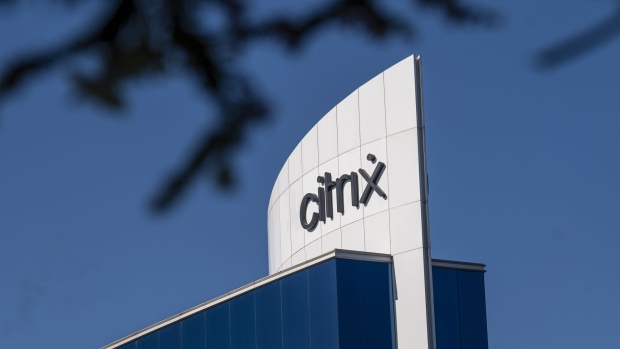 Citrix signage at the company's headquarters in Santa Clara, California, U.S., on Wednesday, Jan. 19, 2022. Elliott Investment Management and Vista Equity Partners are in advanced talks to buy software-maker Citrix Systems Inc., according to people familiar with the matter.