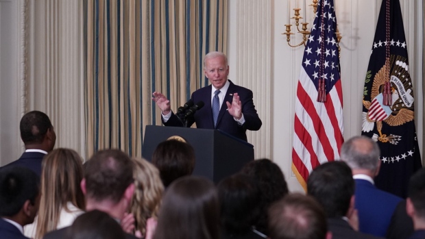 Biden speaks before signing H.R. 5376, the Inflation Reduction Act of 2022, at the White House on Aug. 16.