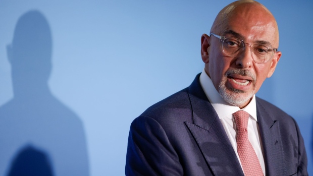 Nadhim Zahawi, UK chancellor of the exchequer, speaks at the launch of the Conservative Way Forward initiative in London, UK, on Monday, July 11, 2022. UK Prime Minister Boris Johnson quit as Conservative leader last Thursday after a dramatic mass revolt from his ministers, following a series of scandals that have overshadowed his three-year premiership.