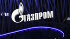 An illuminated logo sits on display outside the Gazprom PJSC pavilion ahead of the St. Petersburg International Economic Forum (SPIEF) in St. Petersburg, Russia, on Wednesday, June 5, 2019. Over the last 21 years, the Forum has become a leading global platform for members of the business community to meet and discuss the key economic issues facing Russia, emerging markets, and the world as a whole.