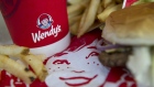 The Wendy's Co. logo is seen on a cup displayed for a photograph at a restaurant location in Daly City, California. Photographer: David Paul Morris/Bloomberg