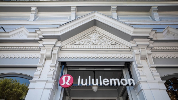 Signage for a Lululemon store in San Francisco. Photographer: David Paul Morris/Bloomberg