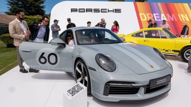 The Porsche 911 Sport Classic during The Quail, A Motorsports Gathering in Carmel, California, US, on Friday, Aug. 19, 2022. The event provides an exclusive experience for motorsports enthusiasts and collectors from around the world to enjoy rare collections of fine automobiles and motorcycles.