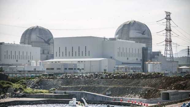 The Shin Kori No. 3 and 4 nuclear power reactors, operated by Korea Hydro & Nuclear Power Co., a unit of Korea Electric Power Corp. (Kepco), stand in Ulju, Ulsan province, South Korea, on Thursday, Aug. 31, 2017. South Korea has the world’s sixth-largest nuclear energy program, with 24 facilities running and five under construction including two in Ulju, which are about 30 percent complete.