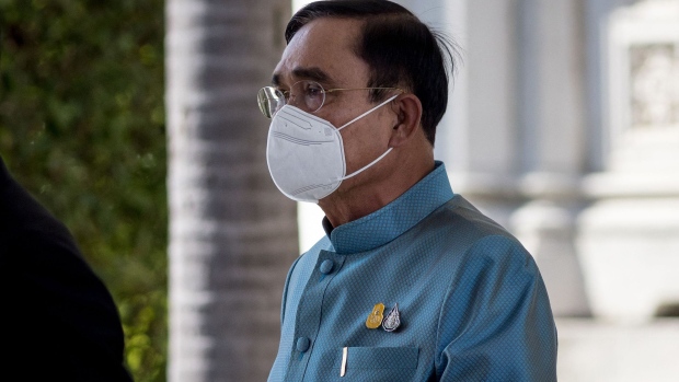 Thailand's Prime Minister Prayut Chan-O-Cha walks through Government House ahead of the weekly cabinet meeting in Bangkok on August 23, 2022.  Photographer: Jack Taylor/AFP/Getty Images