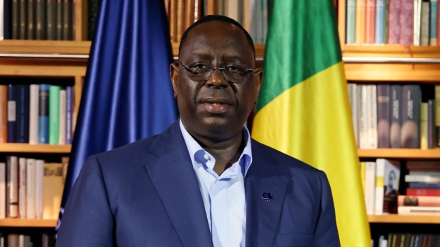 Macky Sall, Senegal's president, at a bilateral meeting with Germany's Chancellor Olaf Scholz on day two of the Group of Seven (G-7) leaders summit at the Schloss Elmau luxury hotel in Elmau, Germany, on Monday, June 27, 2022. G-7 nations are set to announce an effort to pursue a price cap on Russian oil, US officials said, though there is not yet a hard agreement on curbing what is a key source of revenue for Vladimir Putin for his war in Ukraine.