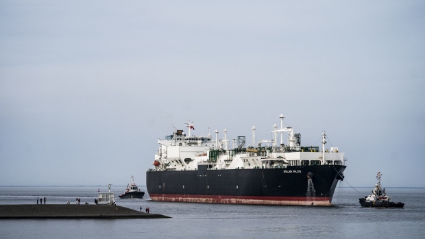 A LNG tanker 'Golar Igloo' arrives in the port of Eemshaven, north of Groningen, on September 4. Photographer: Siese Veenstra/AFP/Getty Images