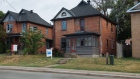A home for sale in Barrie, Ontario, Canada, on Monday, June 21, 2021. Investors account for about one fifth of new mortgages in Canada, the same share that prompted a crackdown in the U.K., and roughly five times the rate in the U.S., stoking debate over whether homes should be used as assets or just places to live. Photographer: Galit Rodan/Bloomberg