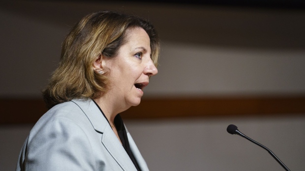 Lisa Monaco, deputy U.S. attorney general, speaks during the Bureau of Alcohol, Tobacco, Firearms and Explosives (ATF) Police Executives Forum in Washington, D.C., U.S., on Friday, May 6, 2022. Monaco said "this yacht seizure should tell every corrupt Russian oligarch that they cannot hide" following the U.S. seizing a $325 million megayacht it claims belongs to Russian billionaire Suleiman Kerimov.