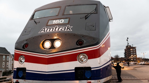 An Amtrak train at the Amtrak Memphis Central Station in Memphis, Tennessee. Photographer: Jon Cherry/Bloomberg
