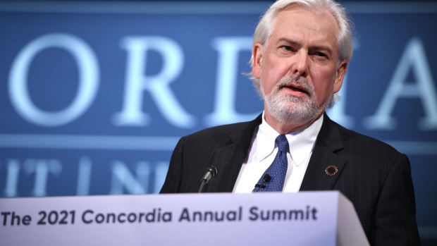 NEW YORK, NEW YORK - SEPTEMBER 21: Jacek Olczak, CEO, Philip Morris International, speaks onstage during the 2021 Concordia Annual Summit - Day 2 at Sheraton New York on September 21, 2021 in New York City. (Photo by Riccardo Savi/Getty Images for Concordia Summit)