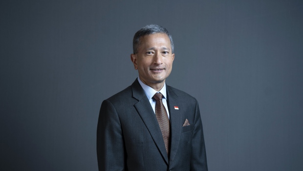Vivian Balakrishnan, Singapore's foreign affairs minister, at the Bloomberg New Economy Forum in Singapore, on Thursday, Nov. 18, 2021. The New Economy Forum is being organized by Bloomberg Media Group, a division of Bloomberg LP, the parent company of Bloomberg News.