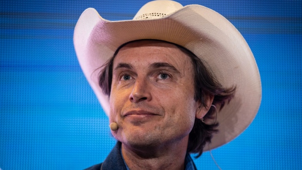 Kimbal Musk, founder of Big Green, speaks during ETHDenver in Denver, Colorado, U.S., on Friday, Feb. 18, 2022. ETHDenver is the largest Web3 #BUIDLathon in the world for Ethereum and other blockchain protocol enthusiasts, designers and developers.