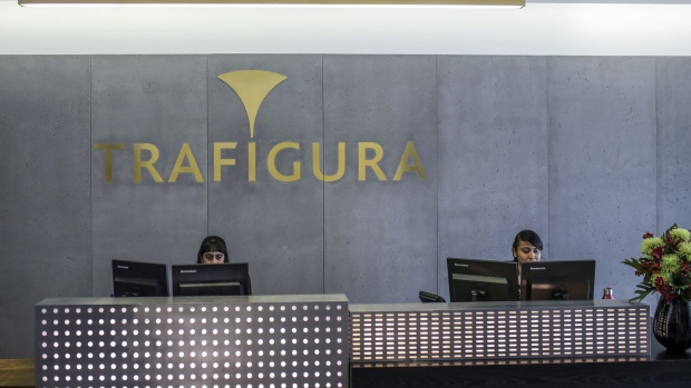 Employees work at a reception desk at the office of Trafigura India Private Ltd., a subsidiary of Trafigura Group Pte., in Mumbai, India, on Tuesday, April 24, 2018. Trafigura, a little-known private partnership that trades in oil, coal, iron ore, and metals, is one of the hidden companies that power the world economy, linking suppliers and consumers of raw materials. Photographer: Dhiraj Singh/Bloomberg
