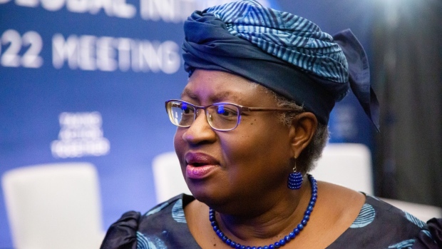 Ngozi Okonjo-Iweala, director general of the World Trade Organization (WTO), speaks during the Clinton Global Initiative (CGI) annual meeting in New York, US, on Monday, Sept. 19, 2022. For the first time since 2016, CGI will convene alongside the United Nations General Assembly.