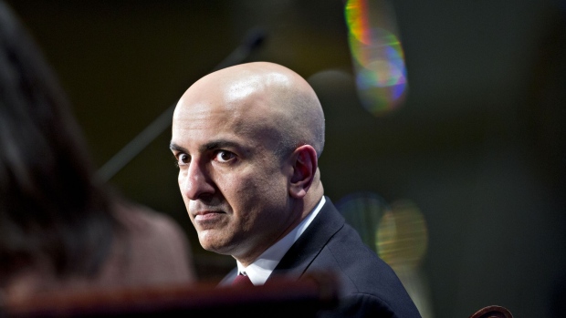 Neel Kashkari, president and chief executive officer of the Federal Reserve Bank of Minneapolis, listens to a question during a discussion at the National Association for Business Economics economic policy conference in Washington, D.C., U.S., on Monday, March 6, 2017. Kashkari spoke about the impact of banking regulation, and his "Minneapolis Plan" to end the too-big-to-fail problem among financial institutions.