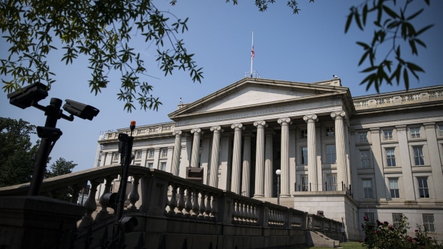 The US Treasury Department in Washington, D.C., US, on Friday, Sept. 16, 2022. Yellen yesterday highlighted the Biden administration's plans for boosting the IRS, including efforts to dramatically increase the capacity of in-person and call-in support services.