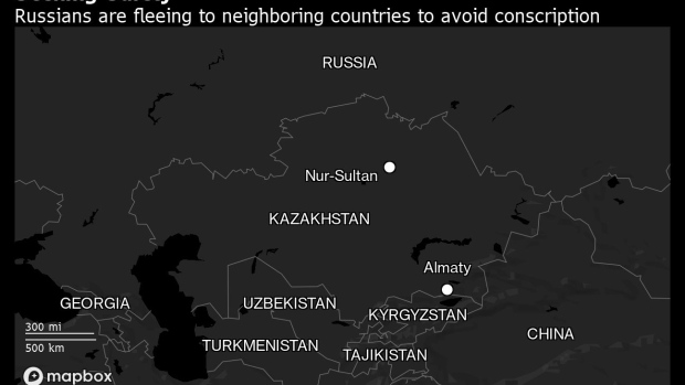 BC-Russians-Fleeing-Putin’s-Draft-Stir-Fears-in-Worried-Neighbors