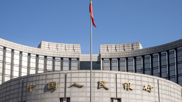 The People's Bank of China (PBOC) building in Beijing, China, on Wednesday, Sept. 21, 2022. China's current interest rates are "reasonable" and provide room for future policy action, the People’s Bank of China said, adding to expectations it may resume lowering rates in coming months.