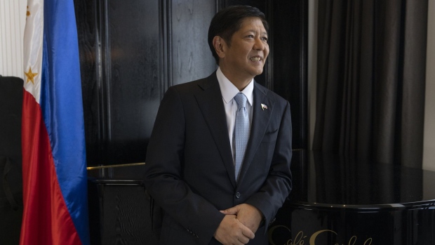 Ferdinand Marcos Jr., Philippines' president, in New York, US, on Friday, Sept. 23, 2022. Marcos has pledged to strengthen political and economic ties with the US, in contrast with his predecessor Duterte, saying that his nation looks to the US whenever in crisis.