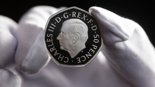 The new 50 pence coin in London, on Sept. 29.