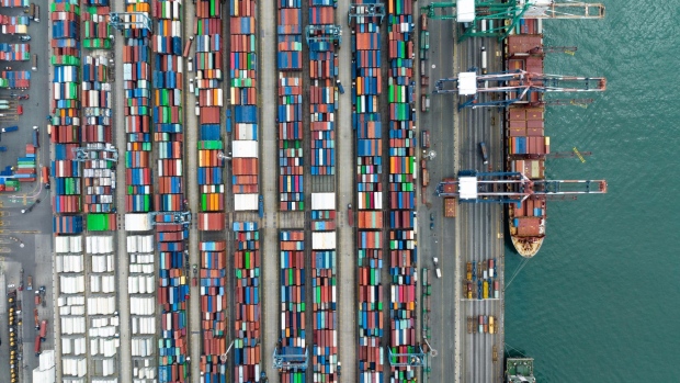 The Busan Port Terminal (BPT) in Busan, South Korea, on Thursday, Sept. 22, 2022. Bank of Korea Governor Rhee Chang-yong widened the door for an outsized interest-rate hike after another jumbo move by the Federal Reserve pushed the won below a key psychological level.