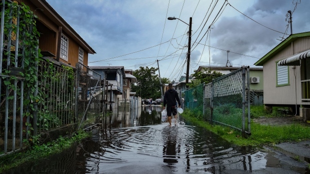 A flooded street caused by Hurricane Fiona, in the Juana Matos neighborhood of Catano, Puerto Rico, on Sept. 19. Source: AFP/Getty Images