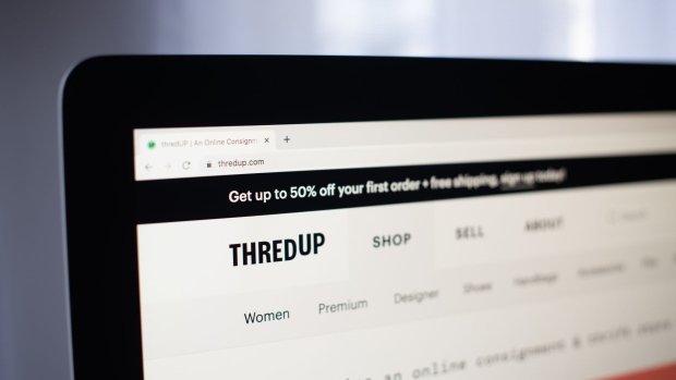 Resale online marketplaces have struggled as public companies. ThredUp’s shares have fallen about 80% this year. Photographer: Tiffany Hagler-Geard/Bloomberg