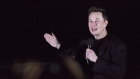 Elon Musk, chief executive officer of Space Exploration Technologies Corp. (SpaceX) and Tesla Inc., speaks during an event at the SpaceX launch facility in Cameron County, Texas, U.S., on Saturday, Sept. 28, 2019. Musk gave space fans an update Saturday evening on the status of "Starship," the next-generation vehicle his SpaceX plans to use to eventually take humans to Mars.