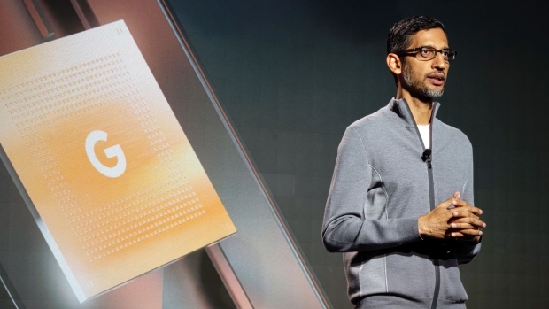 Sundar Pichai at Google Pixel 7 launch event in Tokyo on Oct. 7.