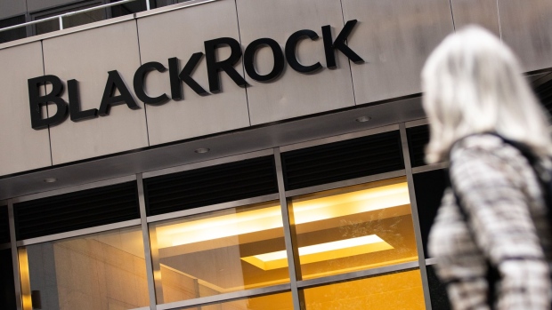 Signage outside Blackrock headquarters in New York, U.S., on Wednesday, Oct. 13, 2021. BlackRock gains 1.7% in premarket trading after reporting revenue and adjusted EPS for the third quarter that beat the average analyst estimates. Photographer: Bloomberg/Bloomberg