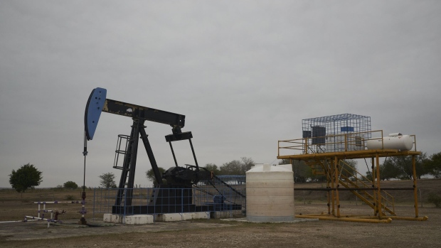 A pumpjack in the town of Ebano, San Luis Potosi state, Mexico, on Tuesday, March 8, 2022. The high price of crude oil will allow Mexico to subsidize fuel prices for consumers if needed, said President Andres Manuel Lopez Obrador at a press briefing.