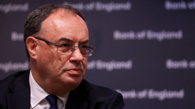 Andrew Bailey, governor of the Bank of England (BOE), speaks during the Monetary Policy Report news conference at the bank's headquarters in the City of London, UK, on Thursday, Aug. 4, 2022. The Bank of England unleashed its biggest interest-rate hike in 27 years as it warned the UK is heading for more than a year of recession under the weight of soaring inflation.