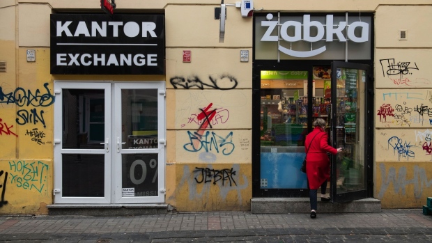 A Zabka Polska SA grocery store in Warsaw. Photographer: Lukasz Sokol/Bloomberg