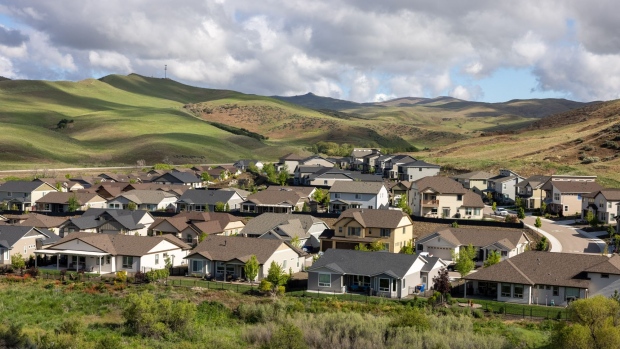 Residential homes in Biose, Idaho, U.S., on Wednesday, May 26, 2021. From lumber to paint to concrete, the cost of almost every single item that goes into building a house in the U.S. is soaring. In some cases, the price increases have topped 100% since the pandemic began.