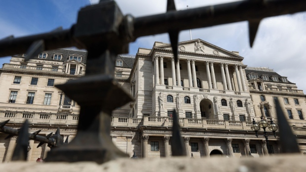 The Bank of England (BOE) ahead of the Monetary Policy Report news conference at the bank's headquarters in the City of London, UK, on Thursday, Aug. 4, 2022.