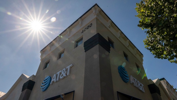 An AT&T store in El Cerrito, California, U.S., on Tuesday, July 20, 2021. AT&T Inc. is scheduled to release earnings figures on July 22. Photographer: David Paul Morris/Bloomberg
