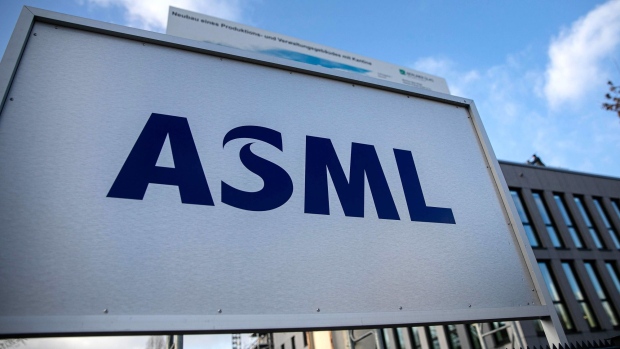 An entrance to the ASML Holding NV manufacturing plant in Berlin, Germany, on Wednesday, Jan. 5, 2022. ASML shut a part of its German manufacturing site after a fire earlier this week, causing concern the closing could exacerbate a global chip shortage.