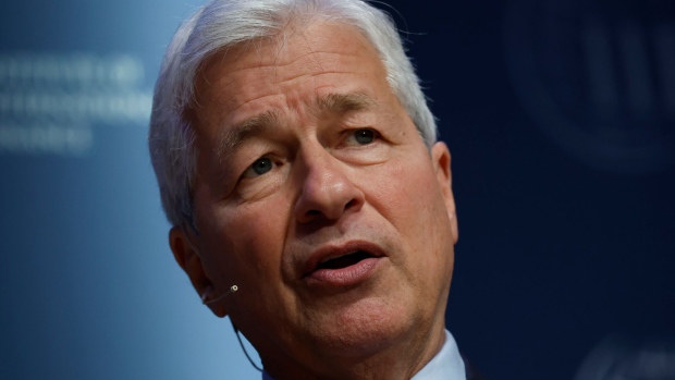 Jamie Dimon, chairman and chief executive officer of JPMorgan Chase & Co., speaks during the Institute of International Finance (IIF) annual membership meeting in Washington, DC, US, on Thursday, Oct. 13, 2022. This year's conference theme is "The Search for Stability in an Era of Uncertainty, Realignment and Transformation."
