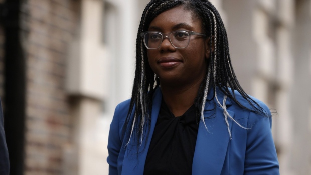 Kemi Badenoch, UK international trade secretary, in London, UK, on Monday, Oct. 24, 2022. Rishi Sunak, former UK chancellor of the exchequer, took a huge step toward becoming the UK’s next prime minister as former premier Boris Johnson pulled out of the contest after a weekend of vacillation and as he won the endorsement of Chancellor of the Exchequer Jeremy Hunt.