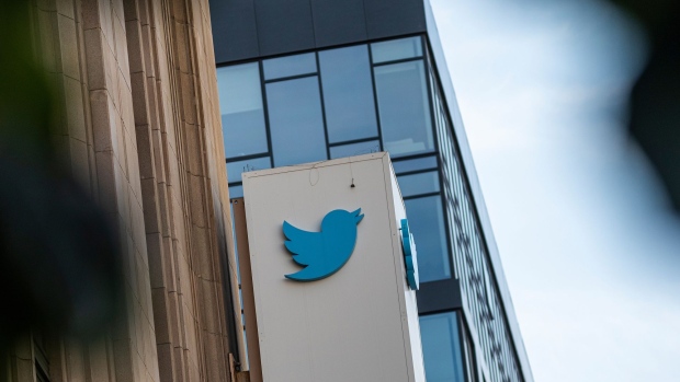 Twitter headquarters in San Francisco, California, US, on Thursday, Oct. 6, 2022. Stock markets are still not entirely sold on Elon Musk's $44 billion takeover of Twitter Inc. after the billionaire revived the deal at its original price earlier this week. Photographer: David Paul Morris/Bloomberg