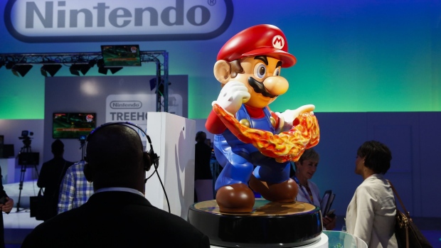 Nintendo said it sold fewer Switch consoles in the quarter than the year-ago period in part because of a prolonged chips shortage Photographer: Patrick T. Fallon/Bloomberg