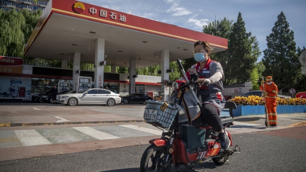 A PetroChina Co. gas station in Beijing, China, on Friday, Aug. 19, 2022. PetroChina, the country’s biggest oil and gas producer, is weighing a plan to carve out its marketing and trading business and seek a separate listing, people with knowledge of the matter said. Bloomberg