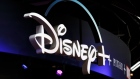 Signage for the Disney+ streaming service is displayed during the D23 Expo 2019 in Anaheim, California, U.S., on Friday, Aug. 23, 2019. Walt Disney Co. is turning the D23 Expo, the biennial fan conclave, into a big push for its new streaming services. Photographer: Patrick T. Fallon/Bloomberg