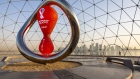 A countdown installation for the 2022 FIFA World Cup in Doha. Photographer: Christopher Pike/Bloomberg