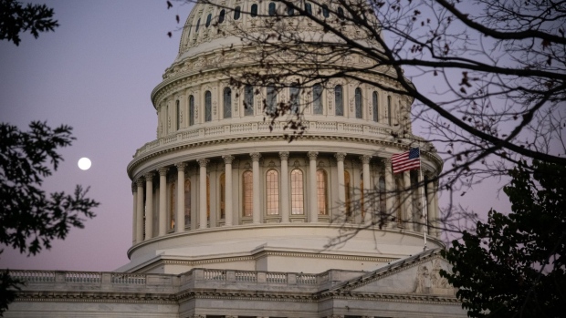 The US Capitol in Washington, DC, US, on Wednesday, Nov. 9, 2022. The Republican wave that was supposed to undo Joe Biden's presidency failed to arrive as GOP candidates were projected to dominate Tuesday's midterm elections, with polls showing voters bitter about the state of the economy.
