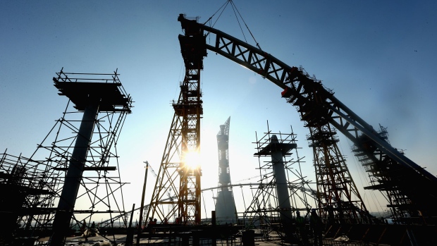 Construction work at the Khalifa International Stadium in Doha in 2015. Photographer: Warren Little/Getty Images