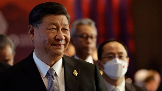 Xi Jinping attends a session during the G20 Summit on Nov. 16. Photographer: Willy Kurniawan/Getty Images